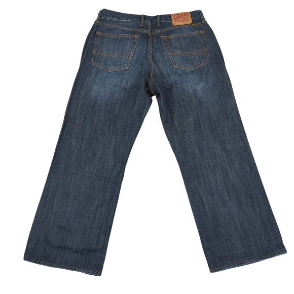 Lucky Brand‎ 181 Relaxed Straight Leg Jeans Dark Wash Men's Size 34 Short Rigid - Picture 2 of 10